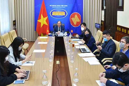 Đoàn Việt Nam tham dự Hội nghị SOM ASEAN diễn ra theo hình thức trực tuyến.