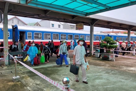 Tỉnh Quảng Bình đón người khó khăn từ phía nam về bằng tàu hỏa. (Ảnh minh họa) 