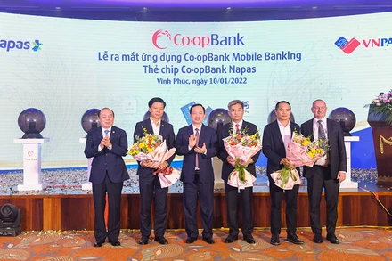 Lễ ra mắt thẻ chip Co-op Bank Napas tại Vĩnh Phúc vừa qua.