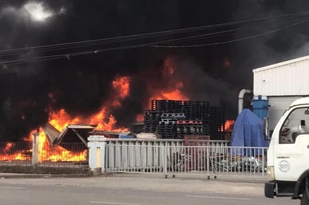 Hiện trường vụ cháy.