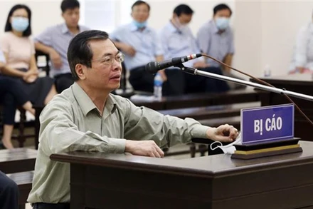 Bị cáo Vũ Huy Hoàng. (Ảnh: Phạm Kiên/TTXVN)