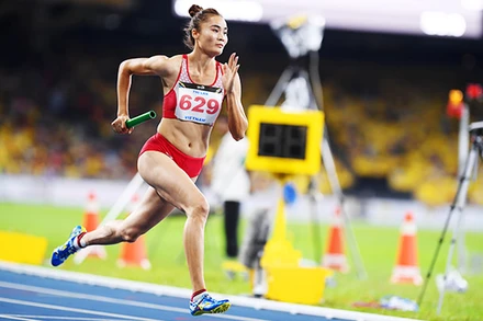 Quách Thị Lan hiện đang là vận động viên 400 m và 400 m vượt rào số 1 Việt Nam.Ảnh: TUẤN MARK