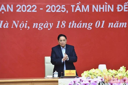 Thủ tướng Phạm Minh Chính chủ trì Hội nghị. (Ảnh: Trần Hải)