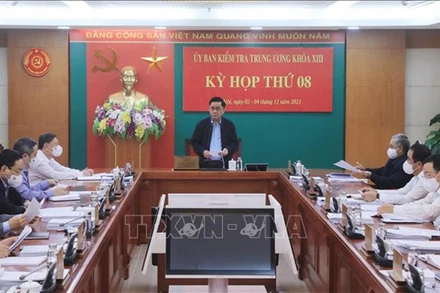 Kỳ họp thứ 8 Ủy ban Kiểm tra Trung ương. (Ảnh TTX)