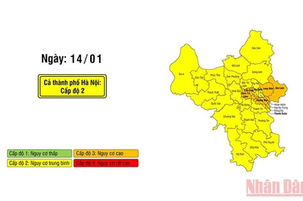 Diễn biến cấp độ dịch các quận, huyện của Hà Nội hơn 2 tháng qua