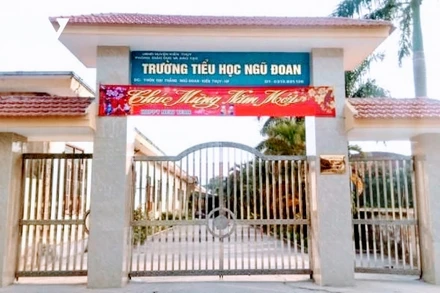 Trường tiểu học Ngũ Đoan - nơi xảy ra bạo lực với 3 học sinh.