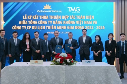 Hợp tác phát triển hàng không và du lịch. (Ảnh: Vietnam Airlines cung cấp)