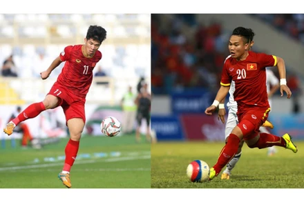 Ngân Văn Đại (trái) và Trần Phi Sơn (phải) được triệu tập bổ sung vào đội tuyển Việt Nam. (Ảnh: VFF)