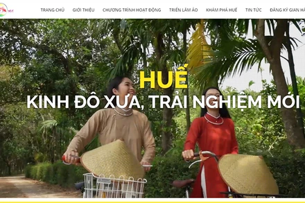 Triển lãm không gian ảo quảng bá du lịch Thừa Thiên Huế. (Ảnh chụp màn hình)
