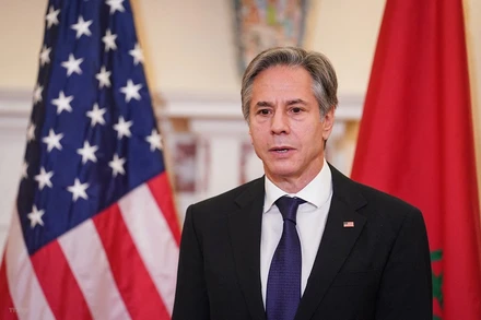 Ngoại trưởng Mỹ Antony Blinken phát biểu tại Washington, DC, ngày 22/11/2021. (Ảnh: AFP/TTXVN)