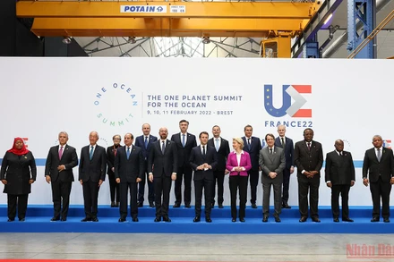 Các nhà lãnh đạo dự Hội nghị cấp cao quốc tế về đại dương. (Ảnh: European Council)