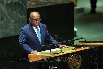 Chủ tịch Đại hội đồng Liên hợp quốc Abdulla Shahid. (Ảnh: THX/TTXVN)
