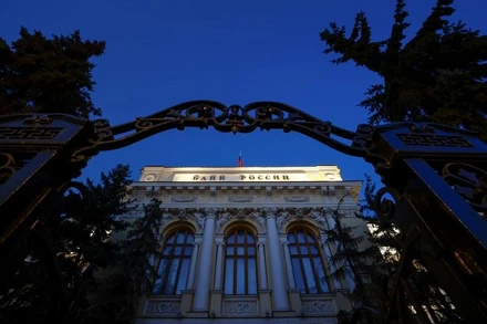 Trụ sở Ngân hàng Trung ương Nga tại Moskva. (Ảnh: Reuters)