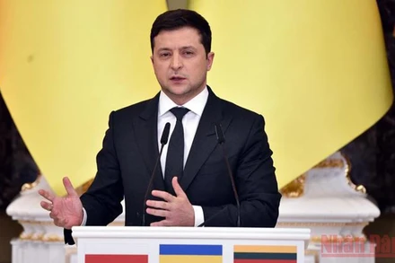 Tổng thống Ukraine Volodymyr Zelenskiy. (Ảnh: RNZ)