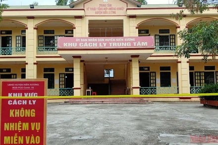 Bệnh viện dã chiến huyện Kiến Xương, nơi nạn nhân V.T.K đang điều trị Covid-19.