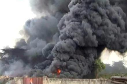 Hiện trường vụ nổ. (Nguồn: Nairametrics) 