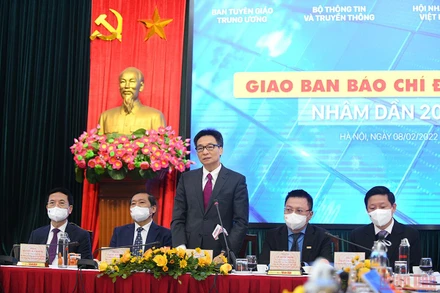 Phó Thủ tướng Vũ Đức Đam dự và phát biểu tại hội nghị. Ảnh: THÀNH ĐẠT