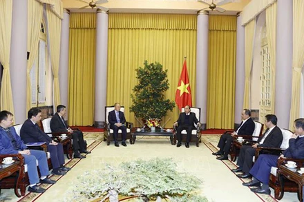 Quang cảnh buổi tiếp. (Ảnh: TTXVN)