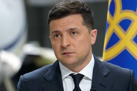 Tổng thống Ukraine V.Zelensky. (Ảnh: TASS)