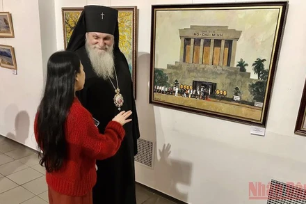 Một tác phẩm tại triển lãm.