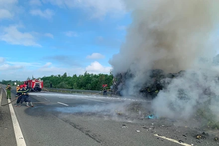 Hiện trường vụ cháy.