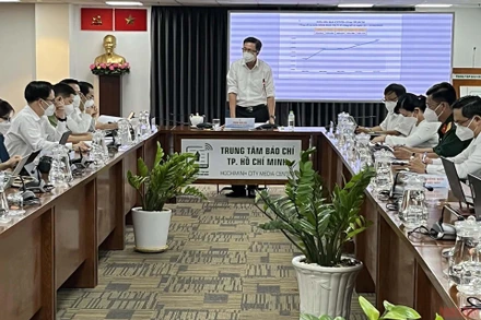 Toàn cảnh buổi họp báo. (Ảnh: LINH BẢO)