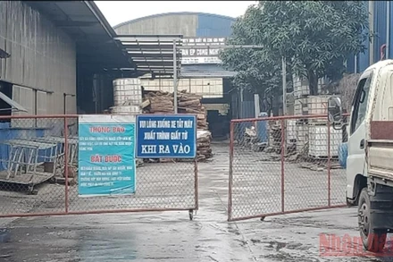 Công ty TNHH một thành viên Thương mại xuất nhập khẩu Gia Phát xây dựng nhà xưởng diện tích rộng gần 1000 m2 trùm lên mặt đường.