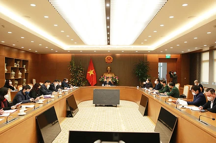 Toàn cảnh cuộc họp. (Ảnh: VGP) 