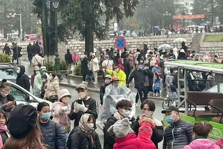 Du khách đến Sa Pa rất đông trong dịp nghỉ Tết Nguyên đán Nhâm Dần, đạt hơn 70.000 lượt.