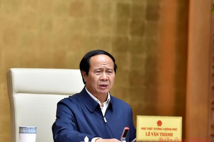 Phó Thủ tướng Lê Văn Thành phát biểu tại hội nghị. (Ảnh: Đức Tuân)