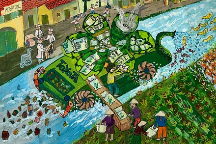 Một trong các tác phẩm tiêu biểu của cuộc thi. (Ảnh: Toyota Việt Nam)