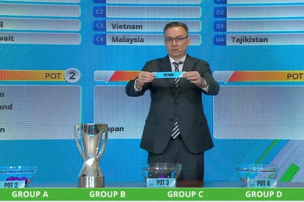 Lá phiếu bốc thăm của đội tuyển U23 Việt Nam. (Ảnh: VFF)