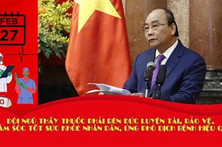 Đội ngũ thầy thuốc phải rèn đức luyện tài, bảo vệ, chăm sóc tốt sức khỏe nhân dân, ứng phó dịch bệnh hiệu quả