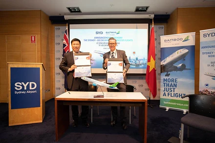 Tại lễ ký kết. (Ảnh: Bamboo Airways)