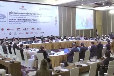 Phiên họp kỹ thuật với các chủ đề: Khôi phục chuỗi cung ứng, bảo đảm lưu thông hàng hóa, thu hút đầu tư và nâng cao năng lực cạnh tranh. (Ảnh : VBF)