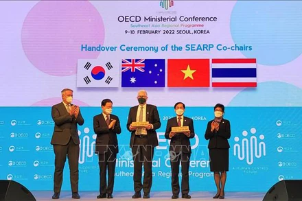 Việt Nam và Australia chính thức tiếp nhận vai trò đồng Chủ tịch Chương trình SEARP giai đoạn 2022-2025 từ Hàn Quốc và Thái Lan. (Ảnh: TTXVN)