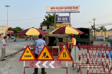 Công an tỉnh duy trì các chốt kiểm soát dịch trên địa bàn tỉnh.