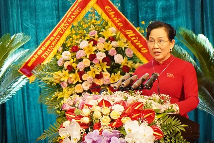 Đồng chí Lê Thị Thủy, Bí thư Tỉnh ủy Hà Nam.