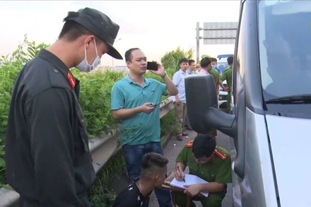 Công an Bắc Giang tiến hành ghi lời khai của đối tượng Tuyển.