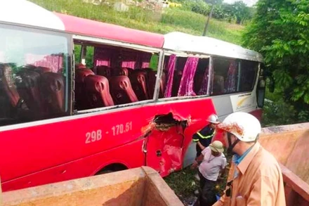 Hiện trường vụ tai nạn.