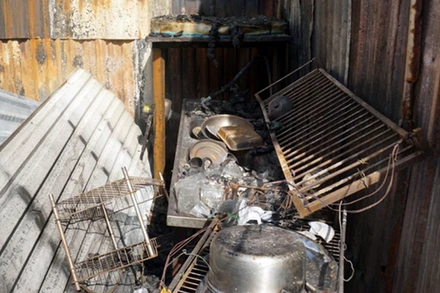 Hiện trường vụ cháy.