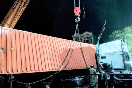 Hiện trường vụ tai nạn.