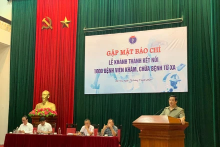 PGS, TS Lương Ngọc Khuê, Cục trưởng Cục Quản lý Khám, chữa bệnh cung cấp thông tin cho báo chí.