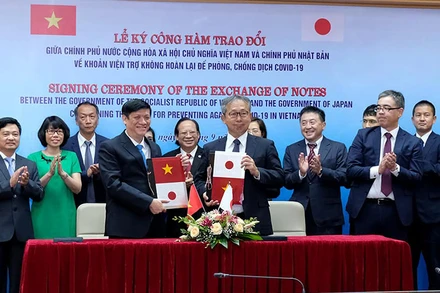 Nhật Bản viện trợ Việt Nam hai tỷ yên phòng, chống Covid-19. (Ảnh: TRẦN MINH)