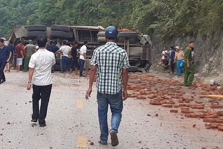 Hiện trường vụ tai nạn.