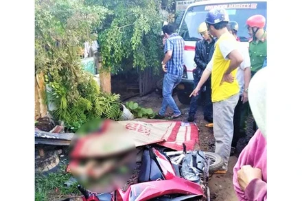 Hiện trường vụ tai nạn.