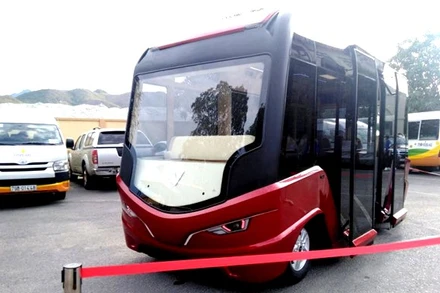 Mẫu xe buýt chạy bằng điện của Vinfast. Ảnh minh họa.