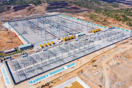 Trạm biến áp kết hợp đường dây 500 kV do Trungnam Group góp phần giải tỏa công suất các nhà máy ĐMT tại Thuận Nam và các nhà máy điện NLTT khác trong khu vực.
