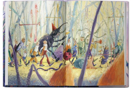 Một trang minh họa của tác phẩm "Dế mèn phiêu lưu ký" ấn bản 2020.