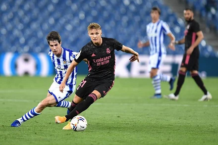 Màn trình diễn của Martin Odegaard là điểm sáng hiếm hoi trong ngày ra quân của Real. (Ảnh: Getty Images).